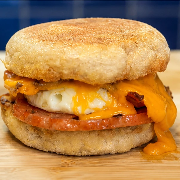 Chef Michel&rsquo;s Loaded Egg McMuffin Breakfast Sandwich