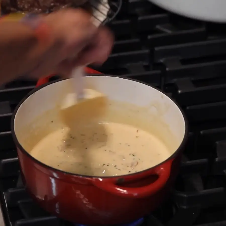 pan seared steak three cheese sauce potato gratin, step 6