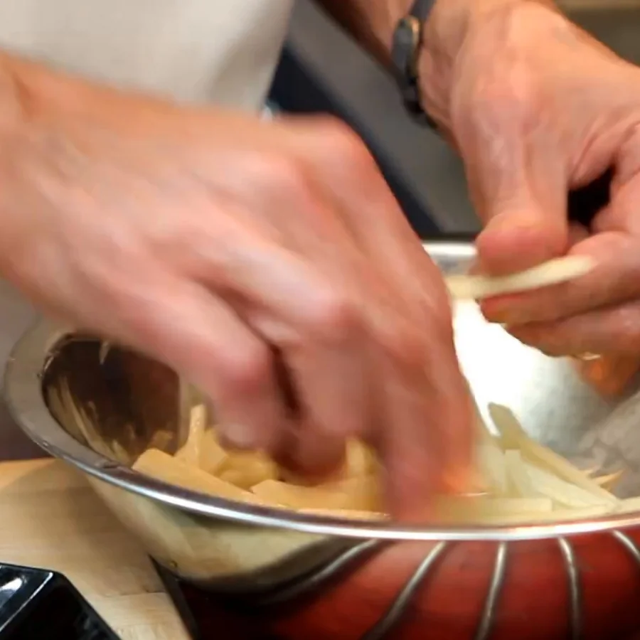 pommes pailles croustillantes, étape 2