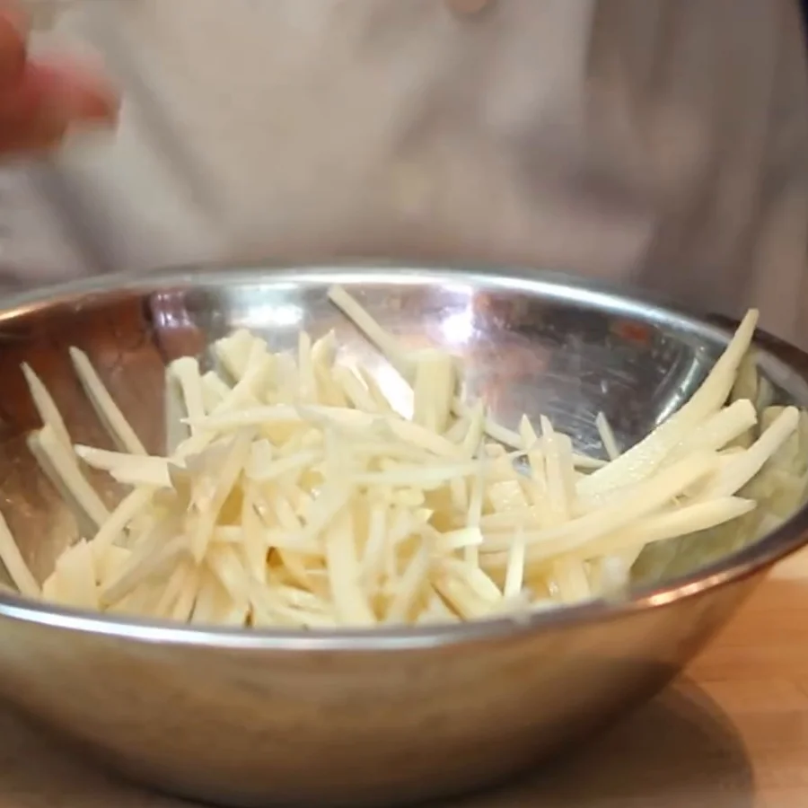 pommes pailles croustillantes, étape 3