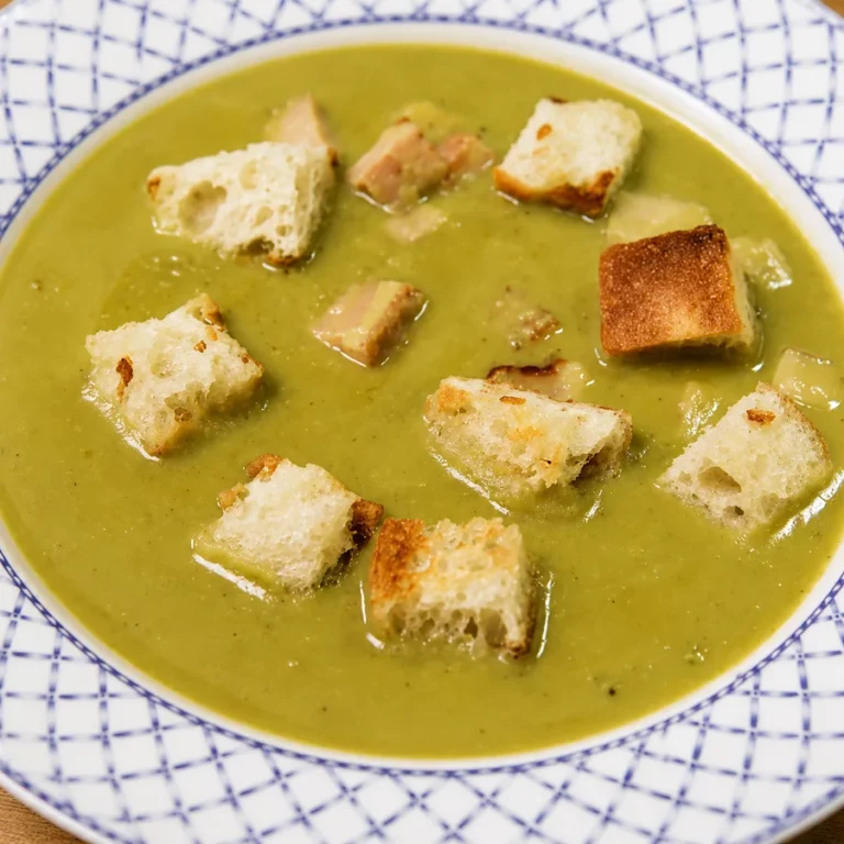 Potage Saint-Germain facile aux pois cassés et bacon fumé