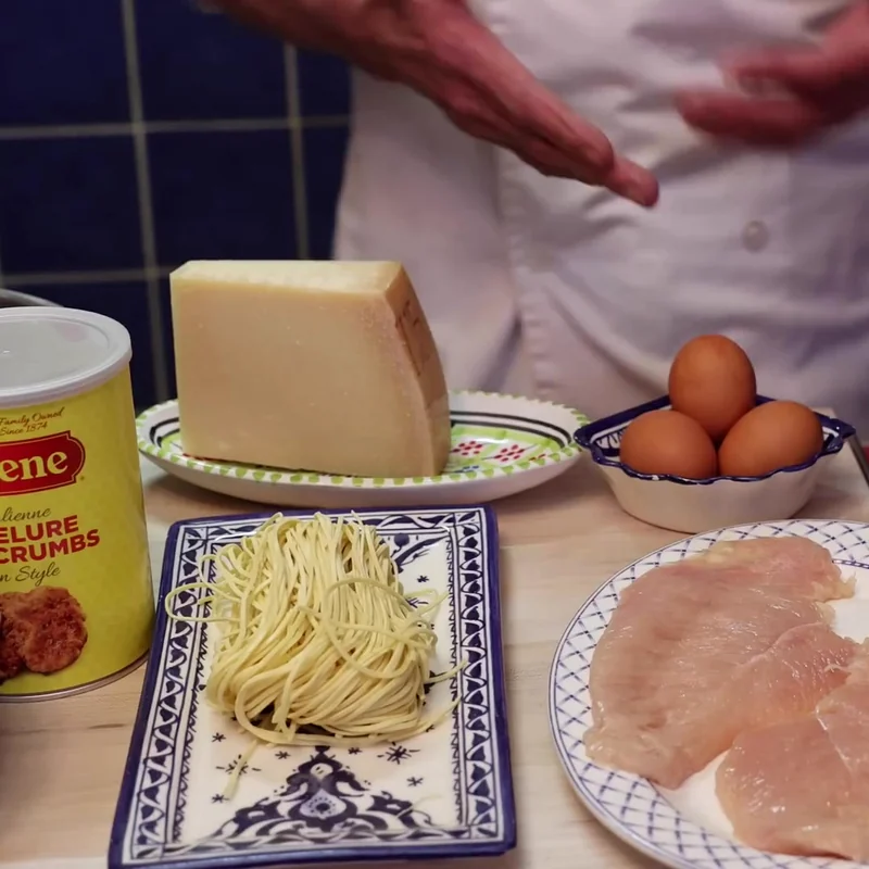 poulet parmigiana classique facile avec spaghetti, ingredients