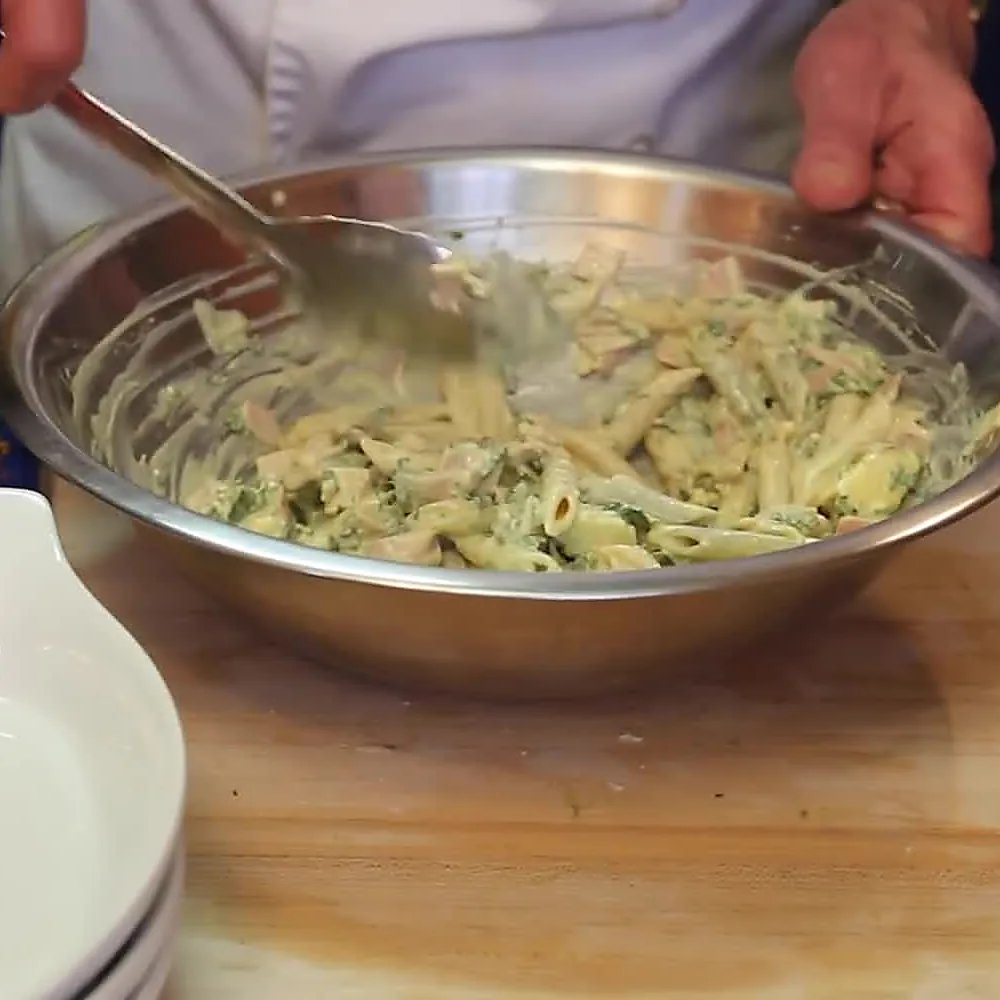 salade penne cremeuse jambon fromage bleu, étape 4