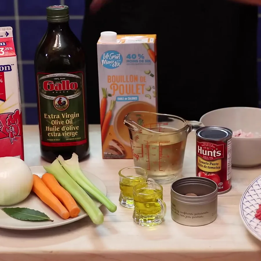 sauce bolognaise maison pappardelles fraiches, ingredients