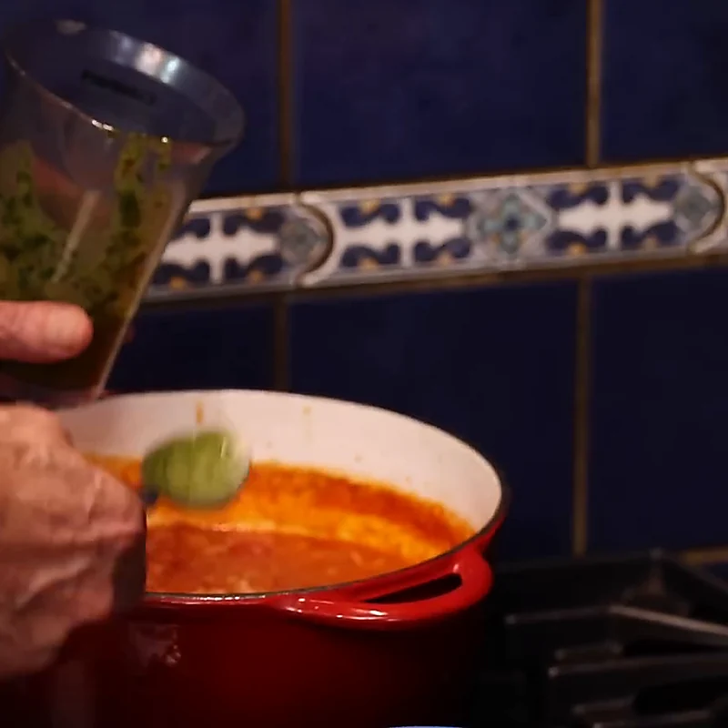 sauce tomate fraiche pancetta basilic facile, étape 6