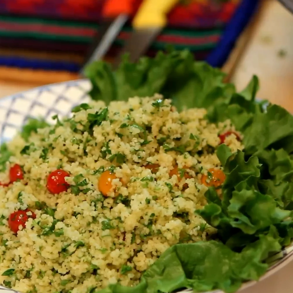 taboule couscous facile tomates persil, plat fini