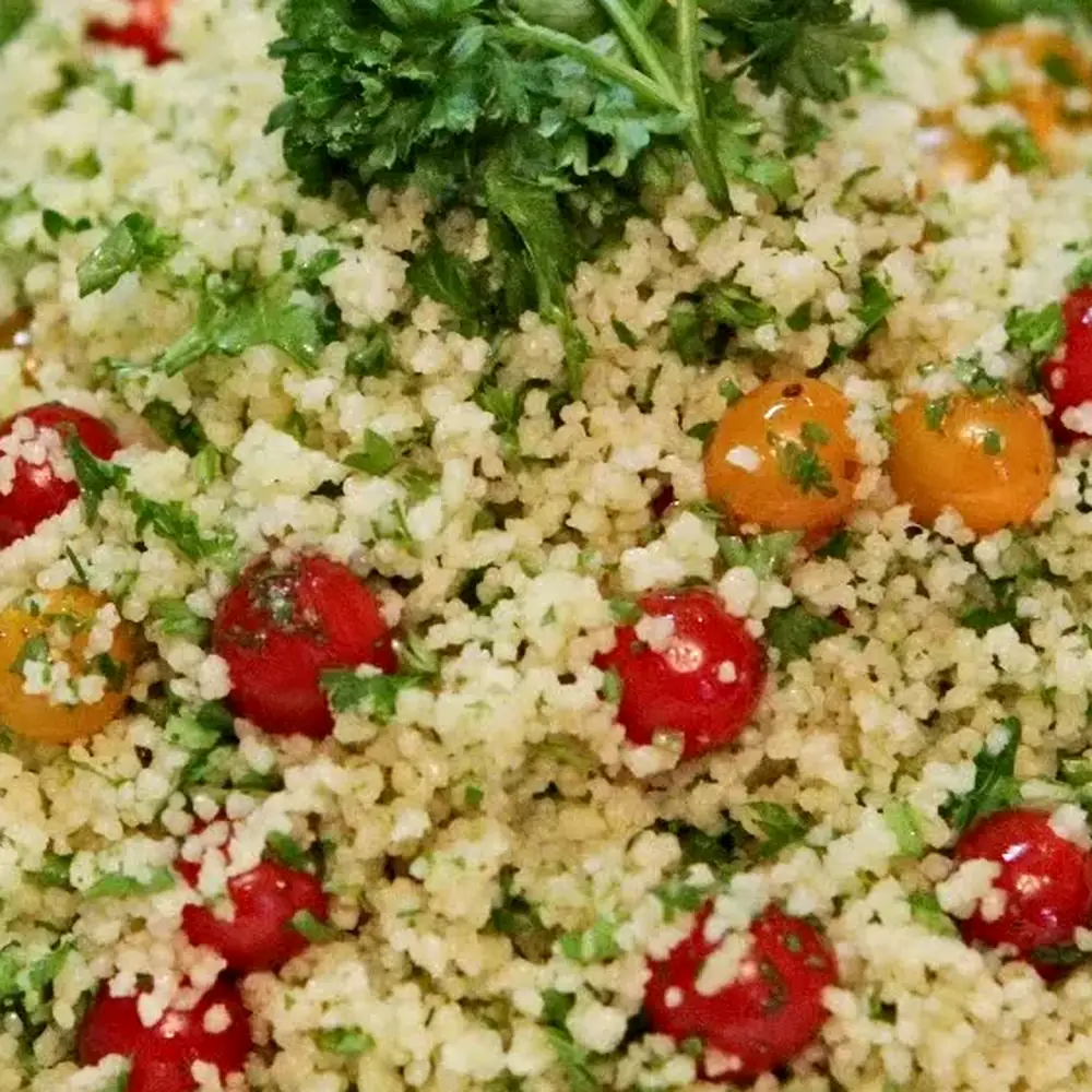 taboule couscous facile tomates persil, plat fini