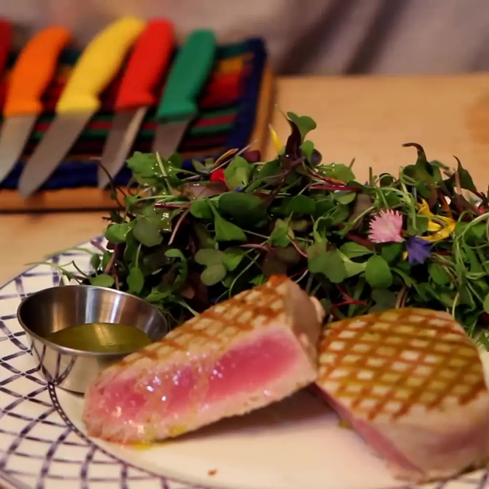 thon grille style tataki facile, plat fini