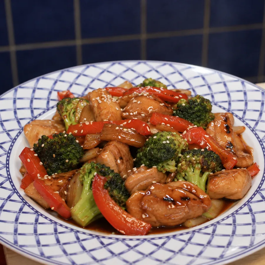 3 ingredient stir fry sauce, finished dish