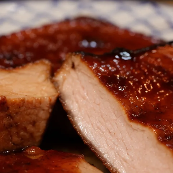 bbq pork chops in the oven, finished dish