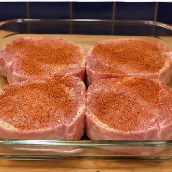 bbq pork chops in the oven, step 1