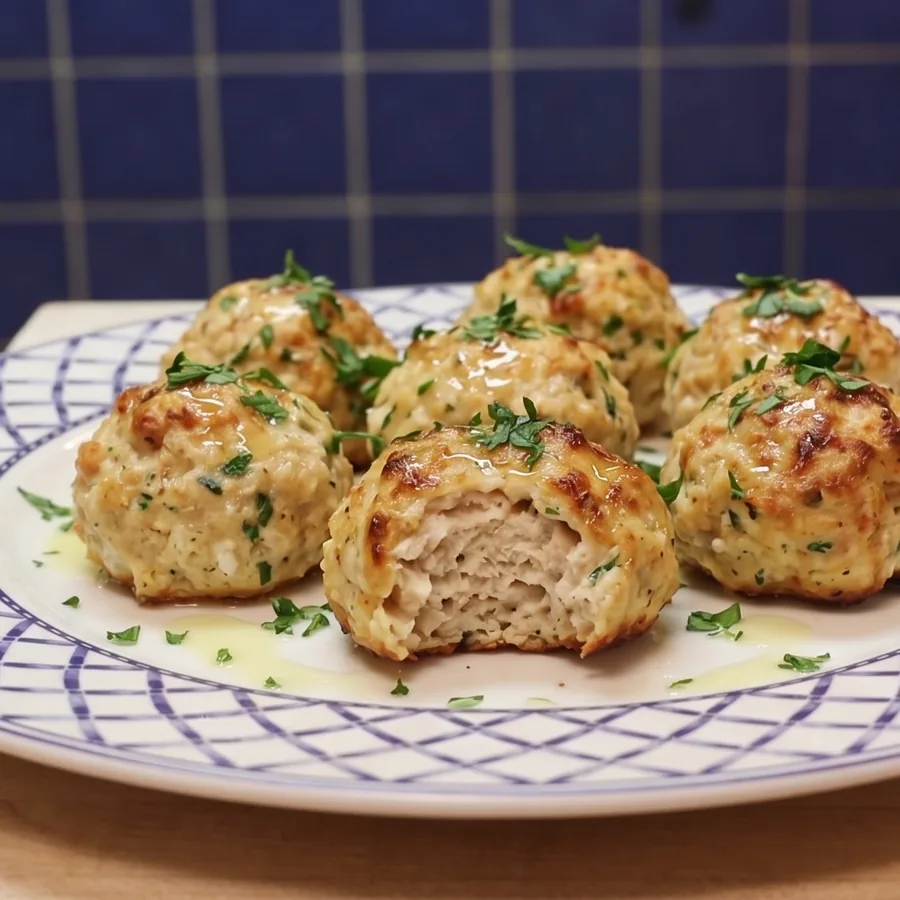 Boulettes de poulet au fromage cottage, citron et ail faciles