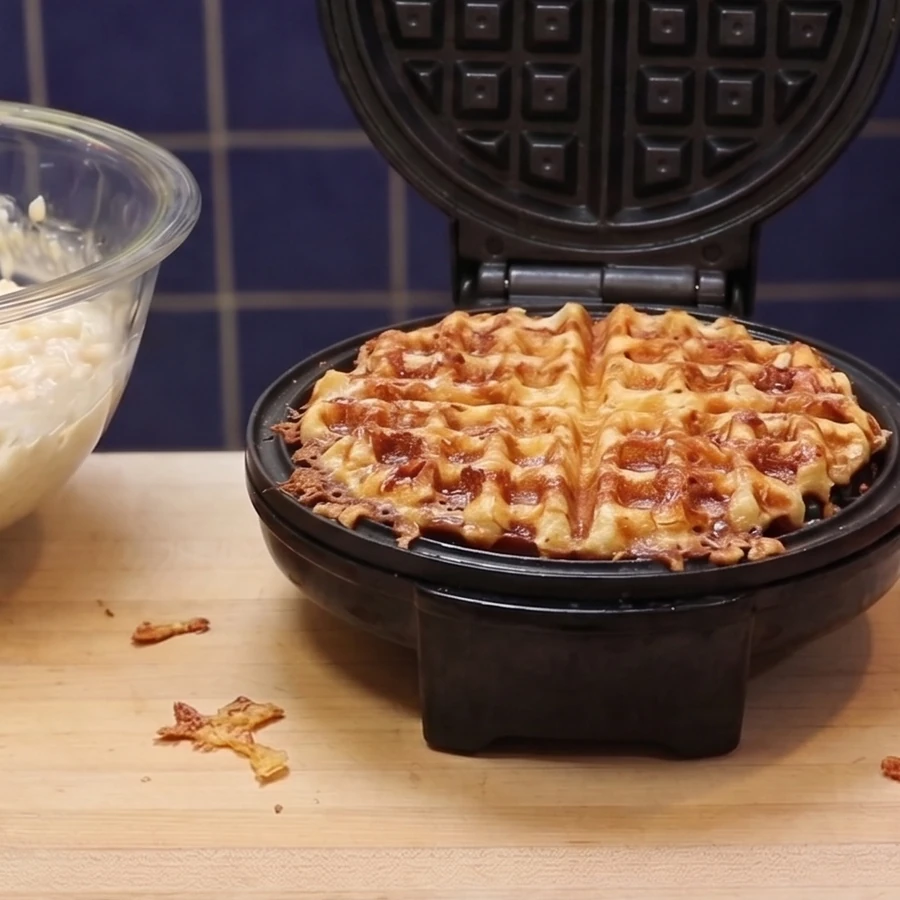 chaffles fromage cottage, étape 4