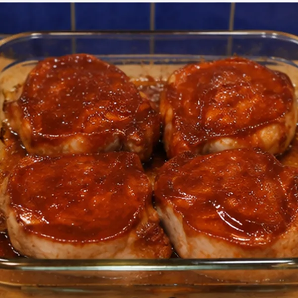 cotelettes de porc bbq au four, étape 3
