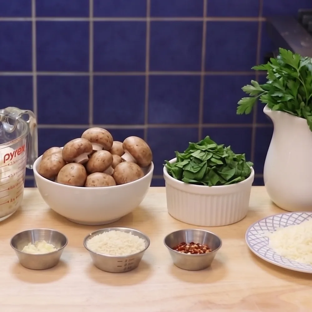 cottage cheese stuffed mushrooms, ingredients