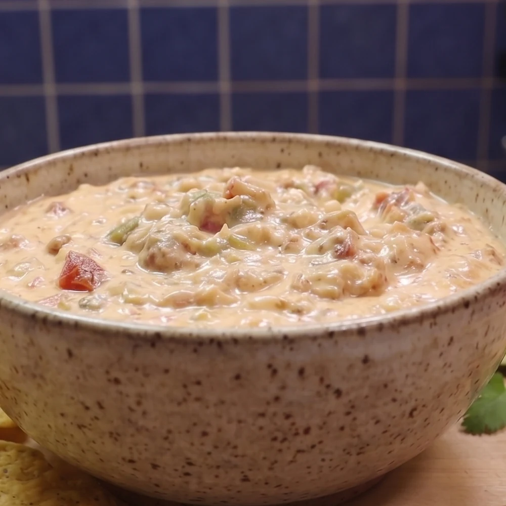 cottage cheese taco dip, finished dish