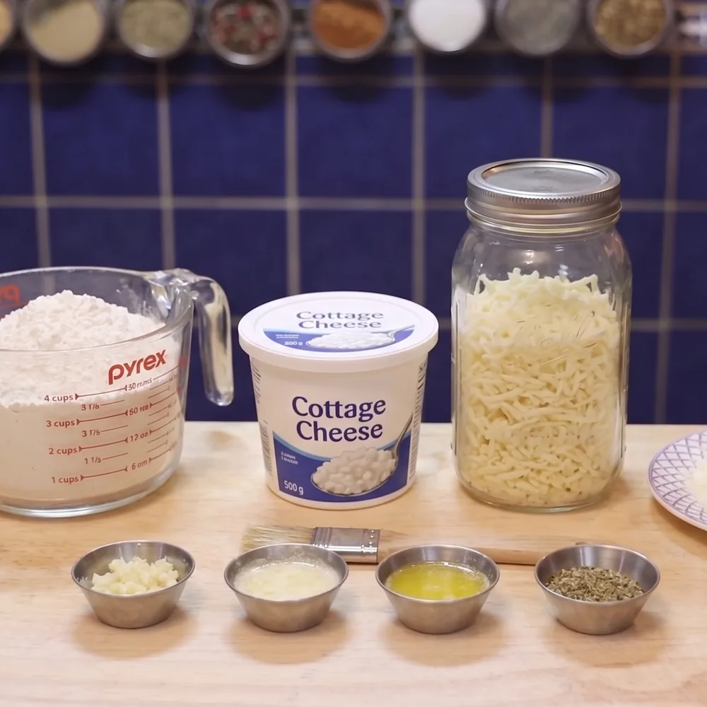 easy cottage cheese breadsticks garlic mozzarella, ingredients