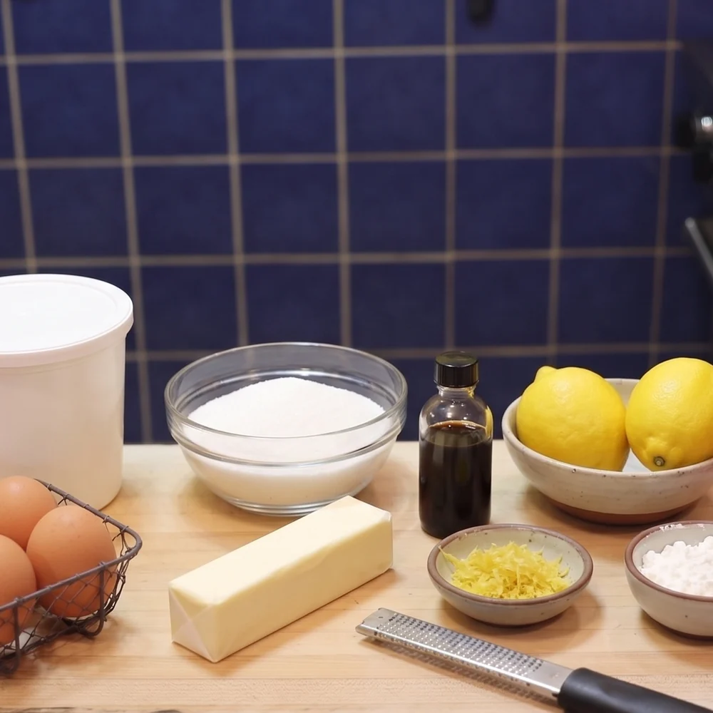 gateau fromage cottage citron, ingredients