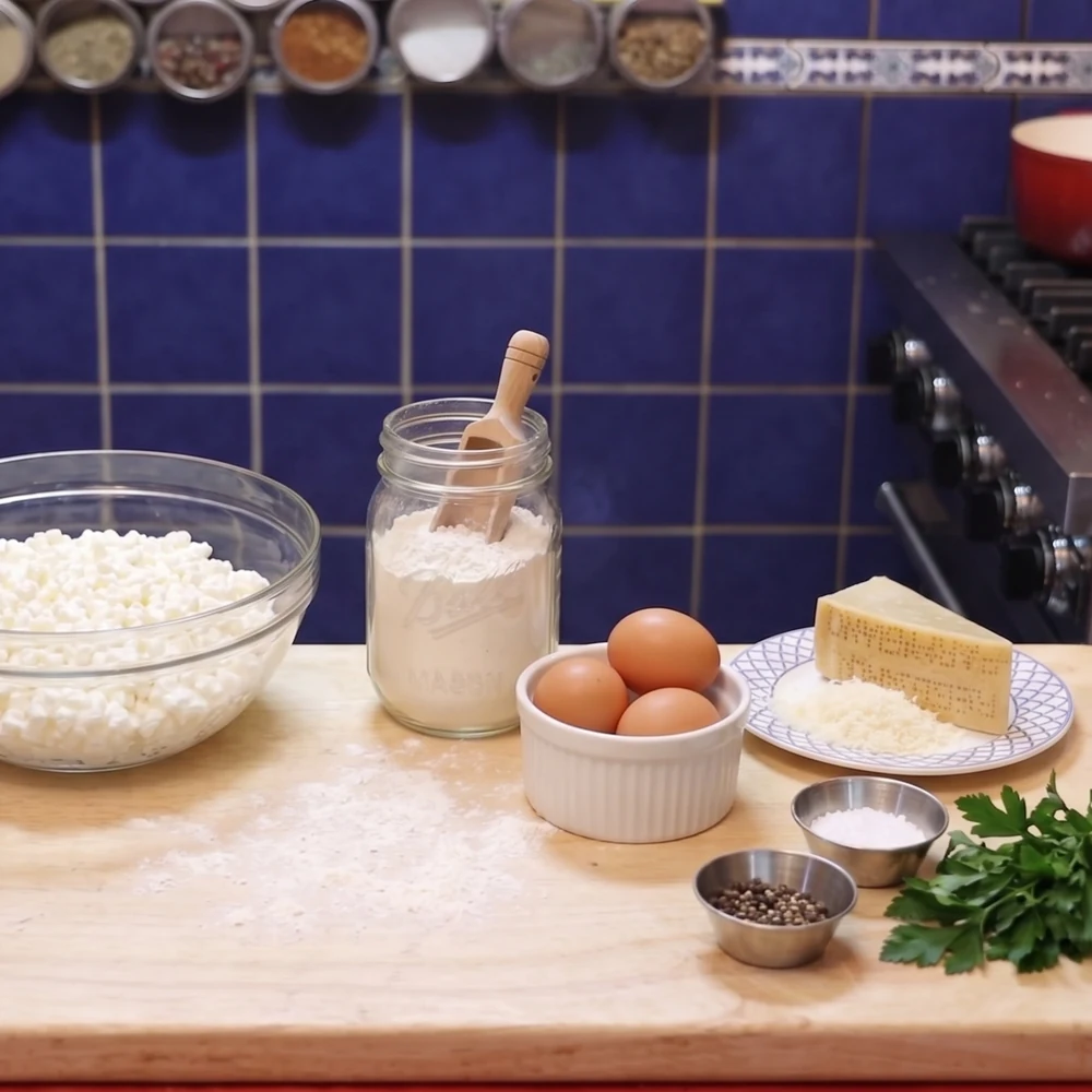 gnocchis au fromage cottage, ingredients