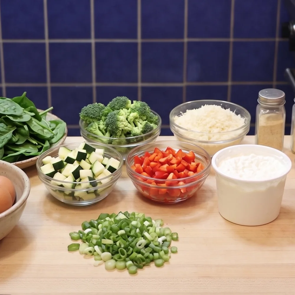 gratin legumes fromage cottage proteine, ingredients