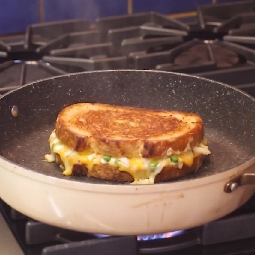 grilled cheese fromage cottage facile, étape 3