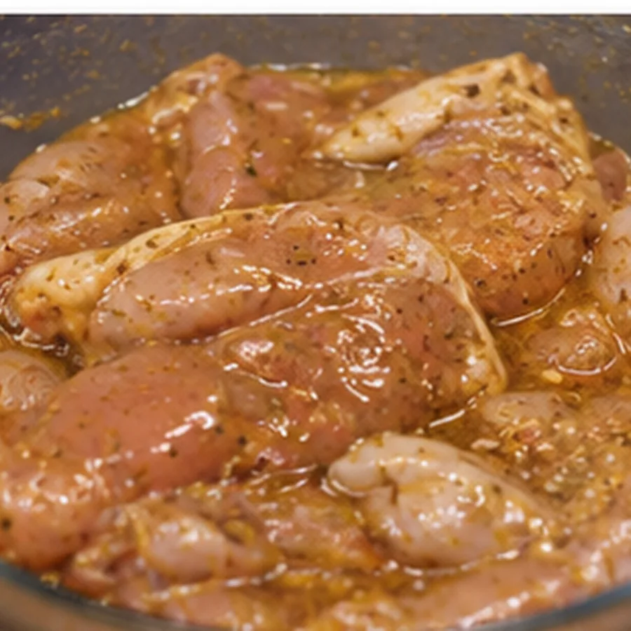 hauts de cuisse poulet desosses grilles bbq, &eacute;tape 2