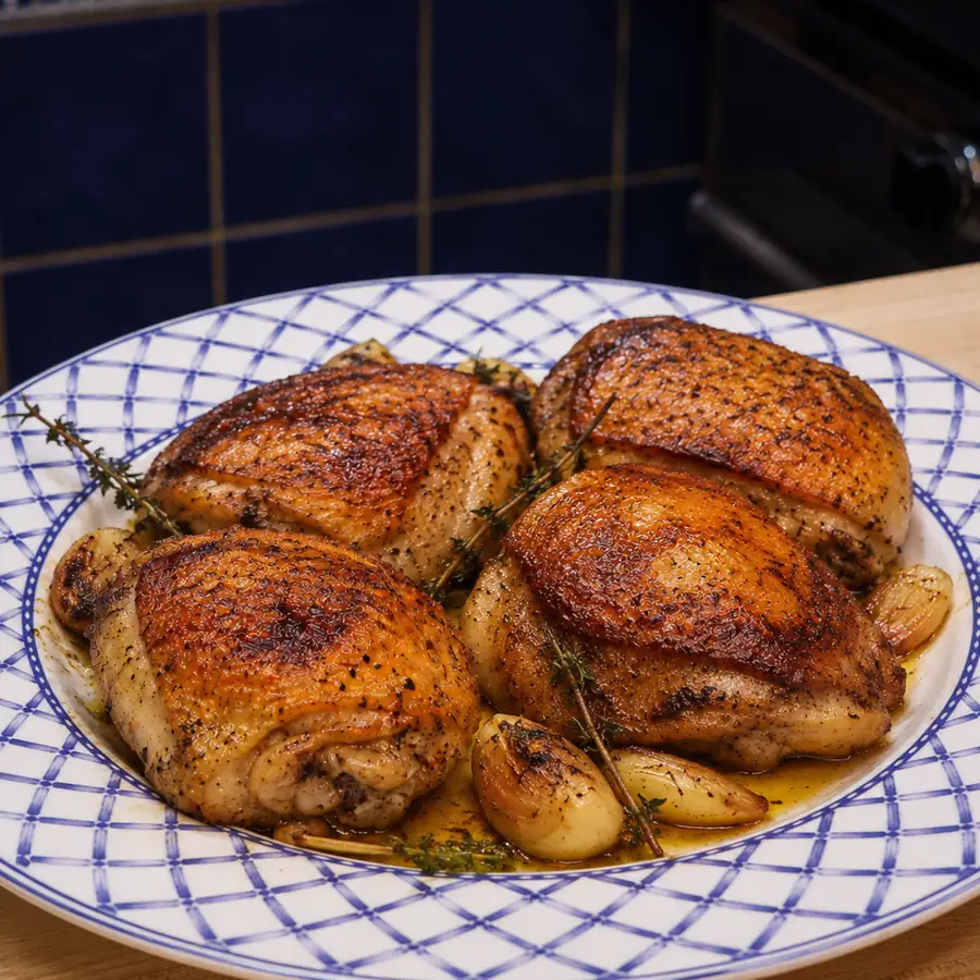 Hauts de cuisse de poulet &agrave; la po&ecirc;le faciles et croustillants