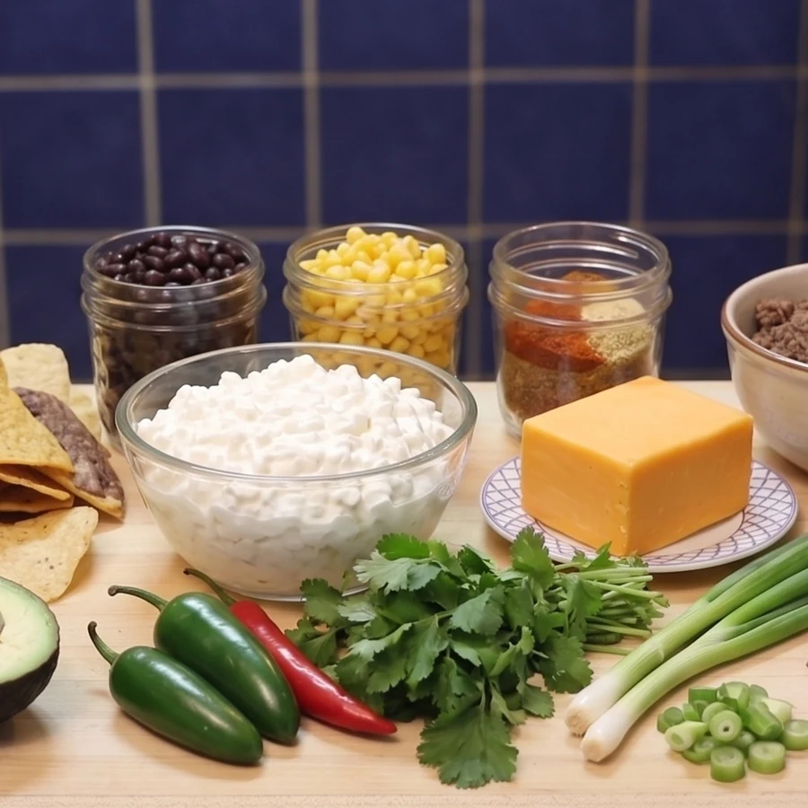 nachos fromage cottage sauce fromage, ingredients