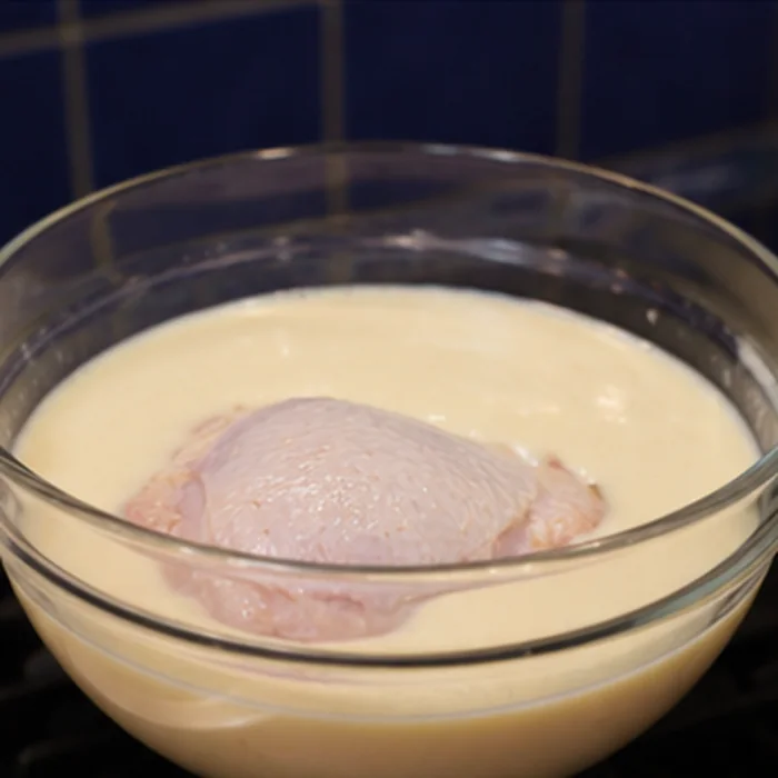 oven fried chicken thighs, step 2