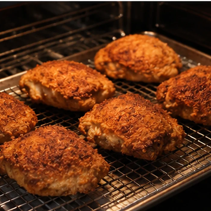 oven fried chicken thighs, step 5