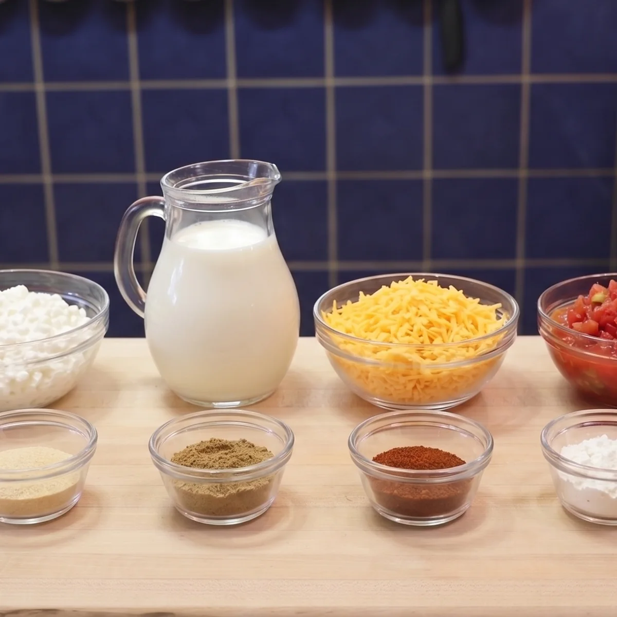 queso au fromage cottage facile, ingredients