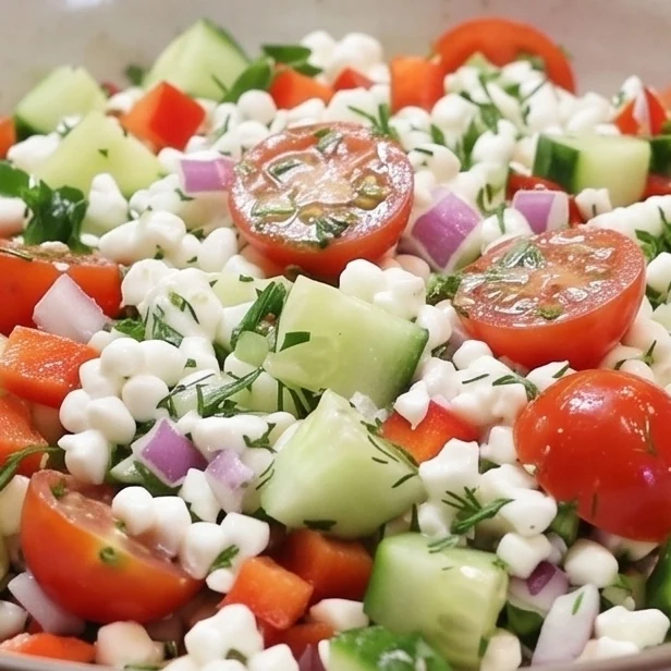 Salade de fromage cottage facile au concombre et aux tomates en 15 minutes
