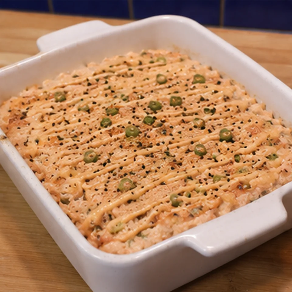 salmon sushi bake, step 4