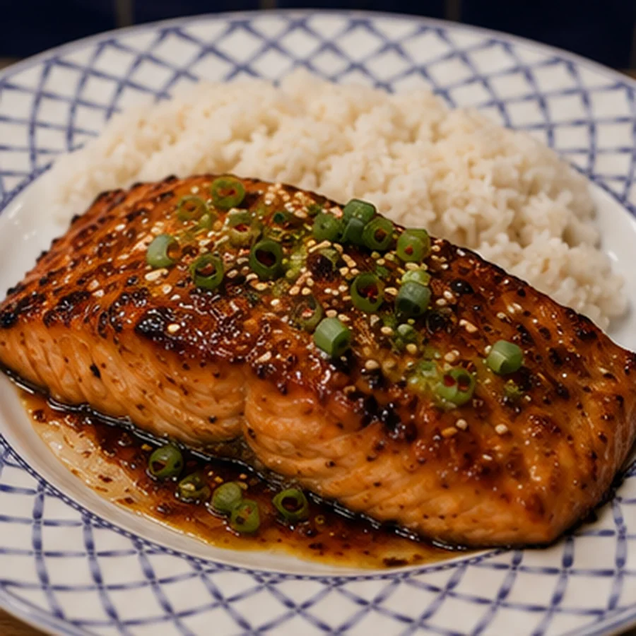 Saumon glac&eacute; au miso facile, &eacute;rable et soya