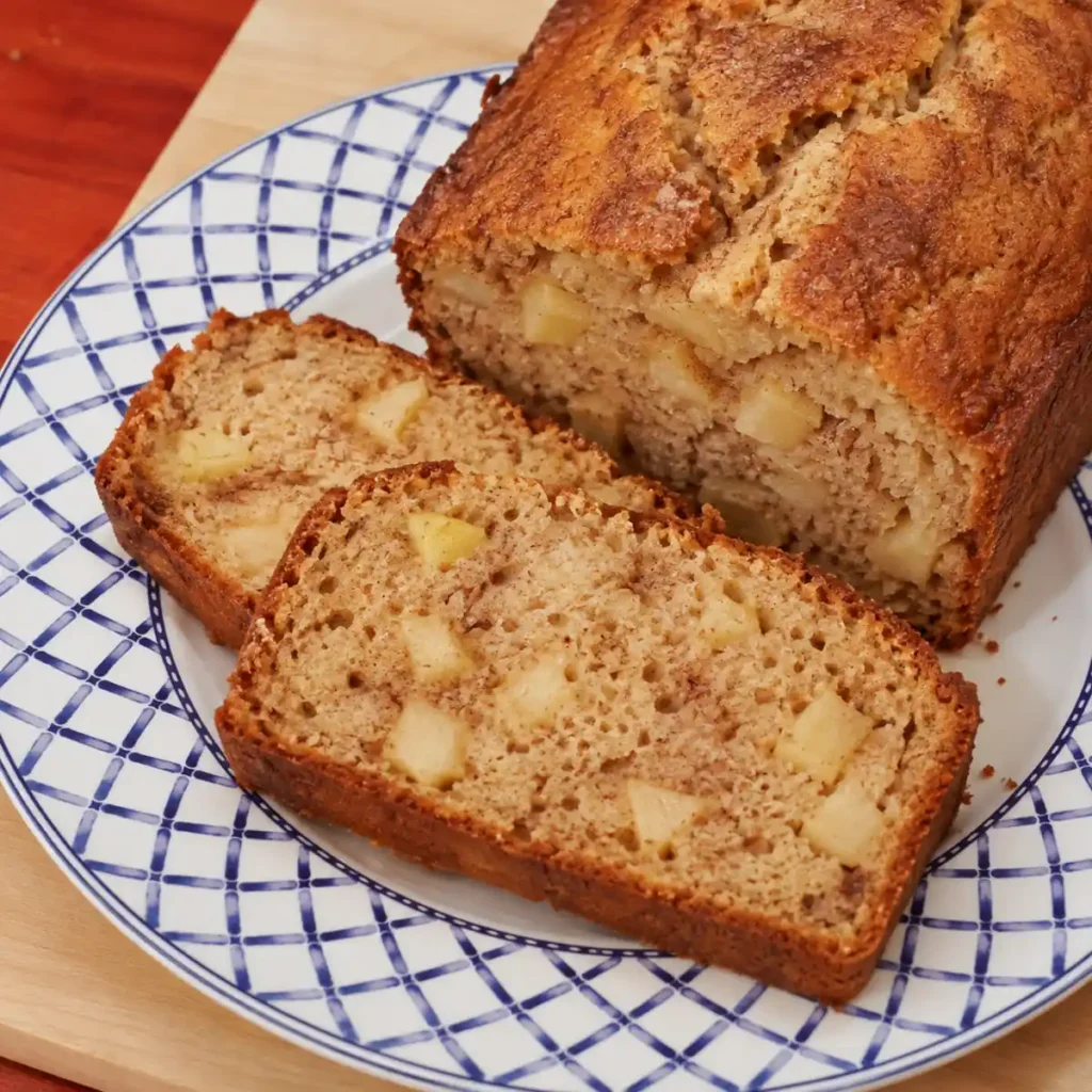 Moist Apple Cinnamon Bread with Fresh Apple Pieces