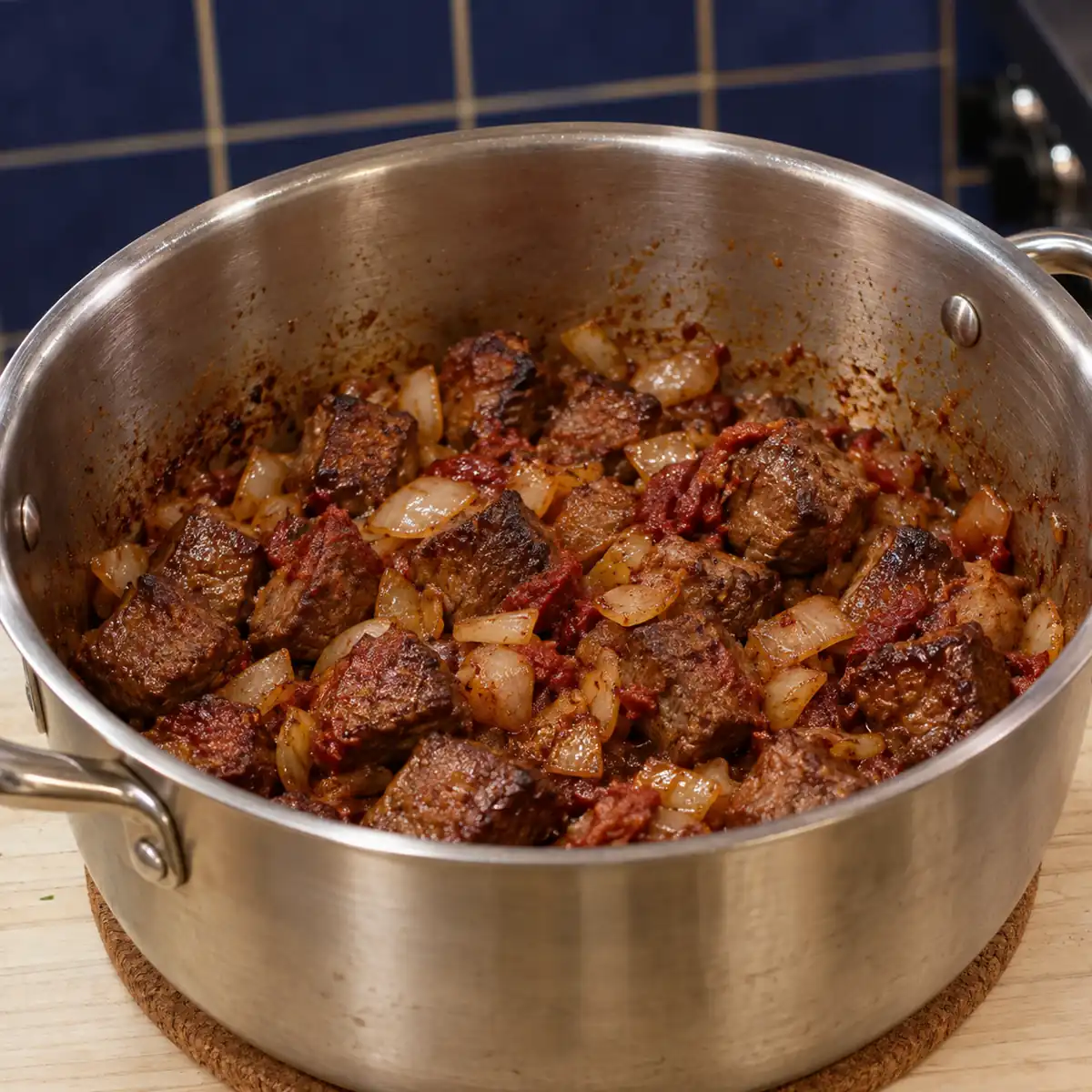 beef barley soup, step 1