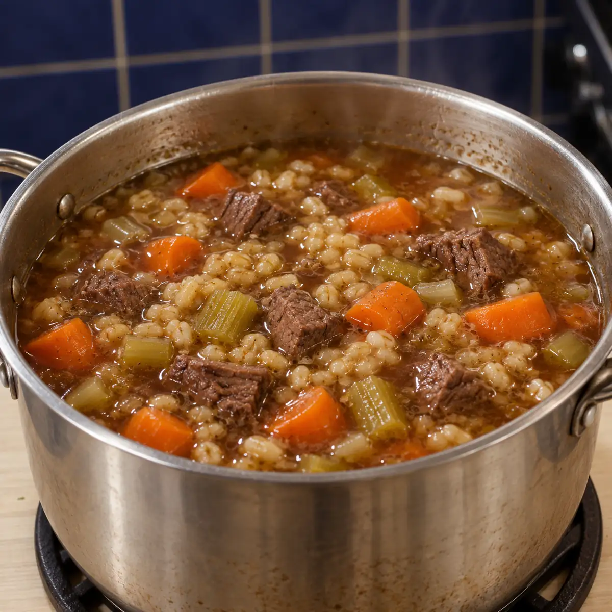 beef barley soup, step 3