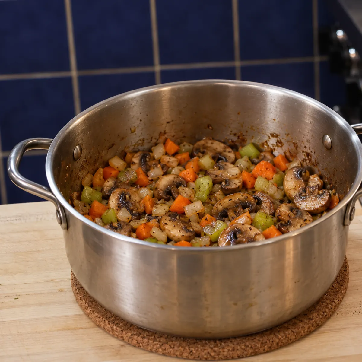 chicken wild rice soup, step 2