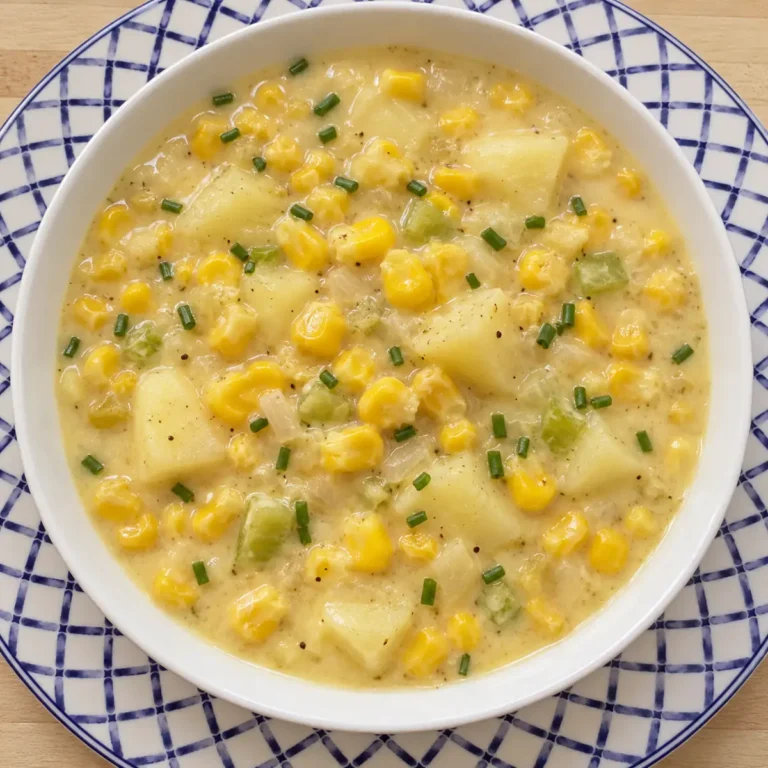 Creamy Corn Chowder with Frozen Corn and Potatoes