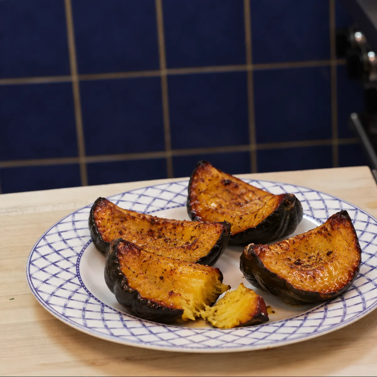 courge poivree rotie beurre erable, plat fini