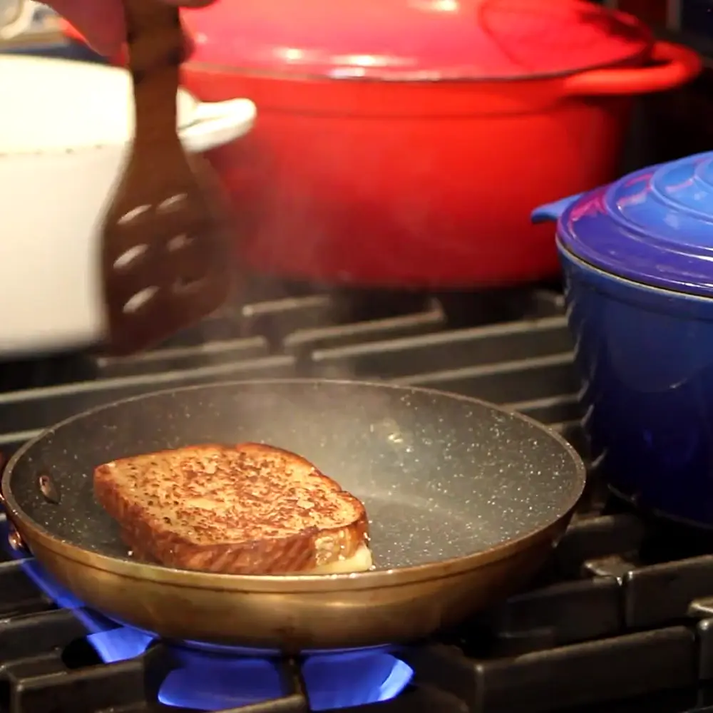 easy raclette grilled cheese sandwich, step 3