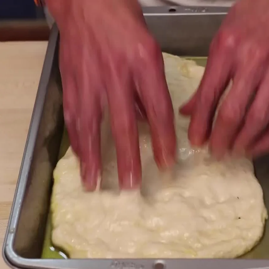 focaccia moelleuse et croustillante, étape 3