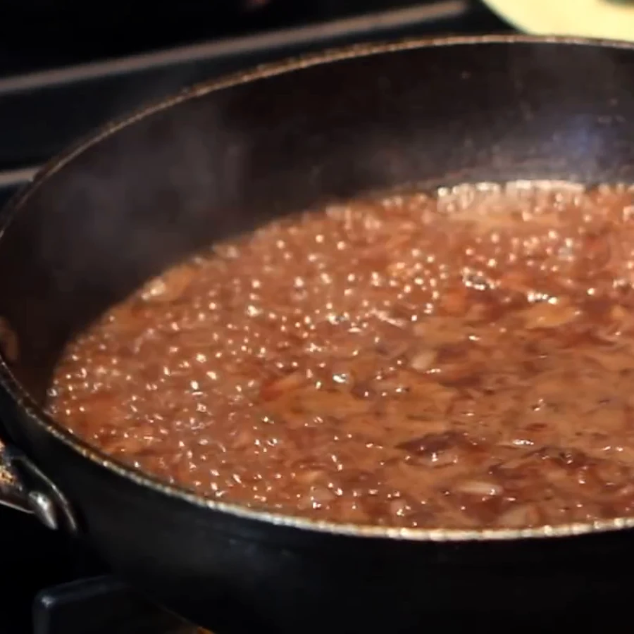 medaillons kangourou sauce vin rouge, étape 6