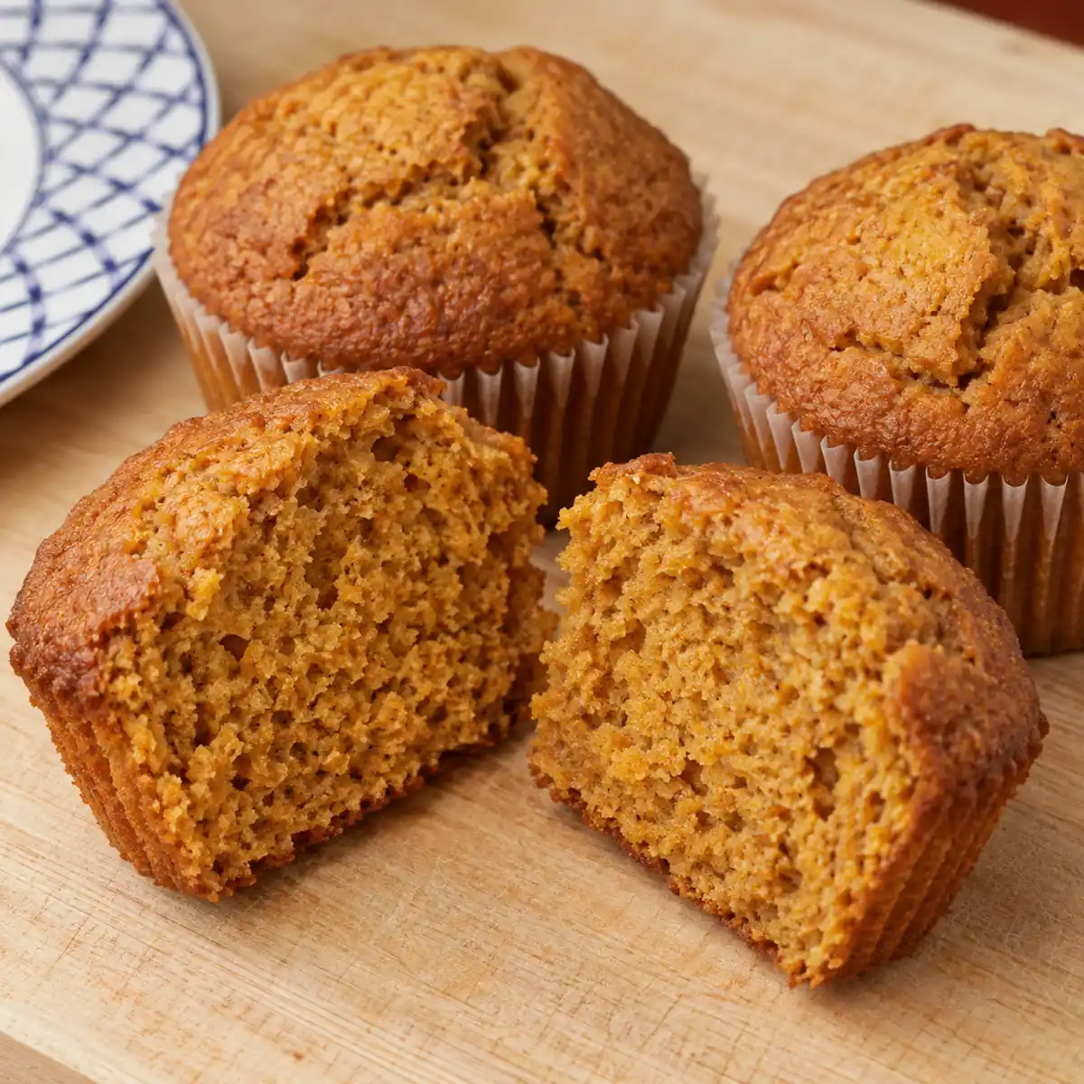 Muffins à la citrouille moelleux, cannelle et cassonade