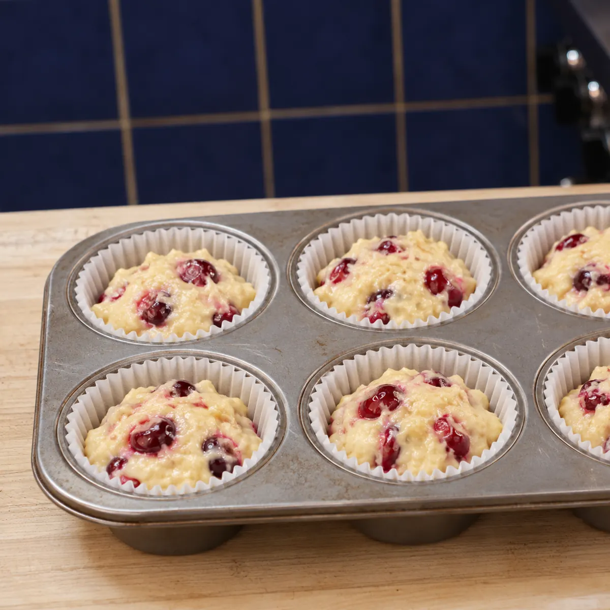 muffins canneberges orange, étape 3