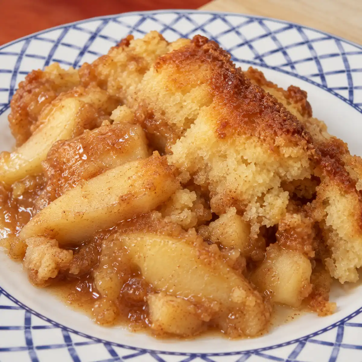 pouding pommes sauce cassonade, plat fini
