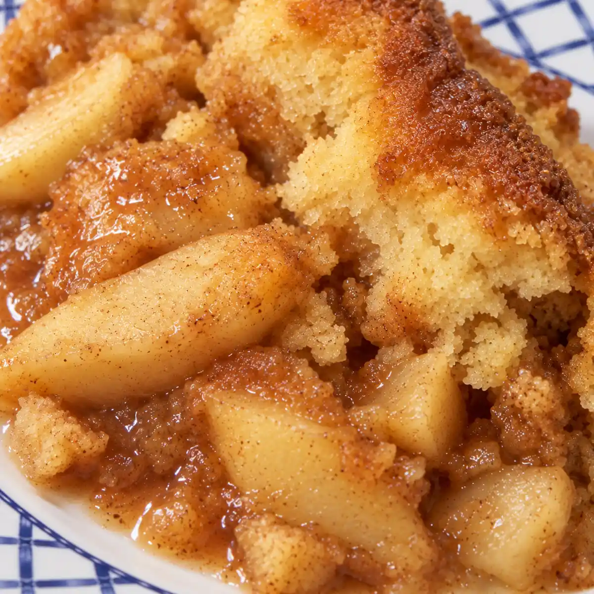 pouding pommes sauce cassonade, plat fini