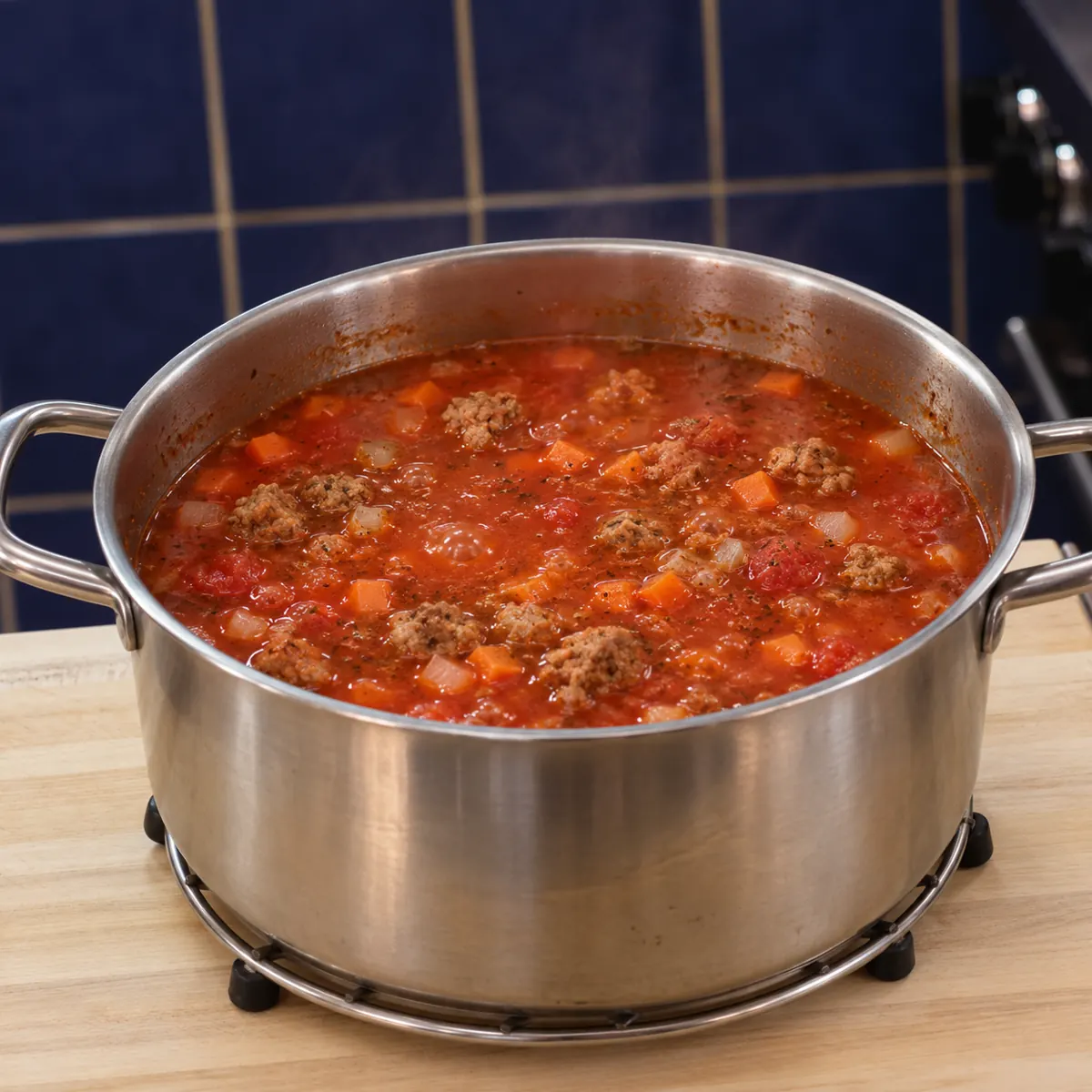 sausage tortellini soup, step 2