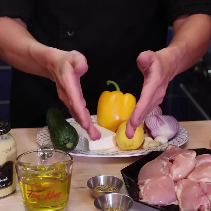 sheet pan greek chicken feta olives, ingredients