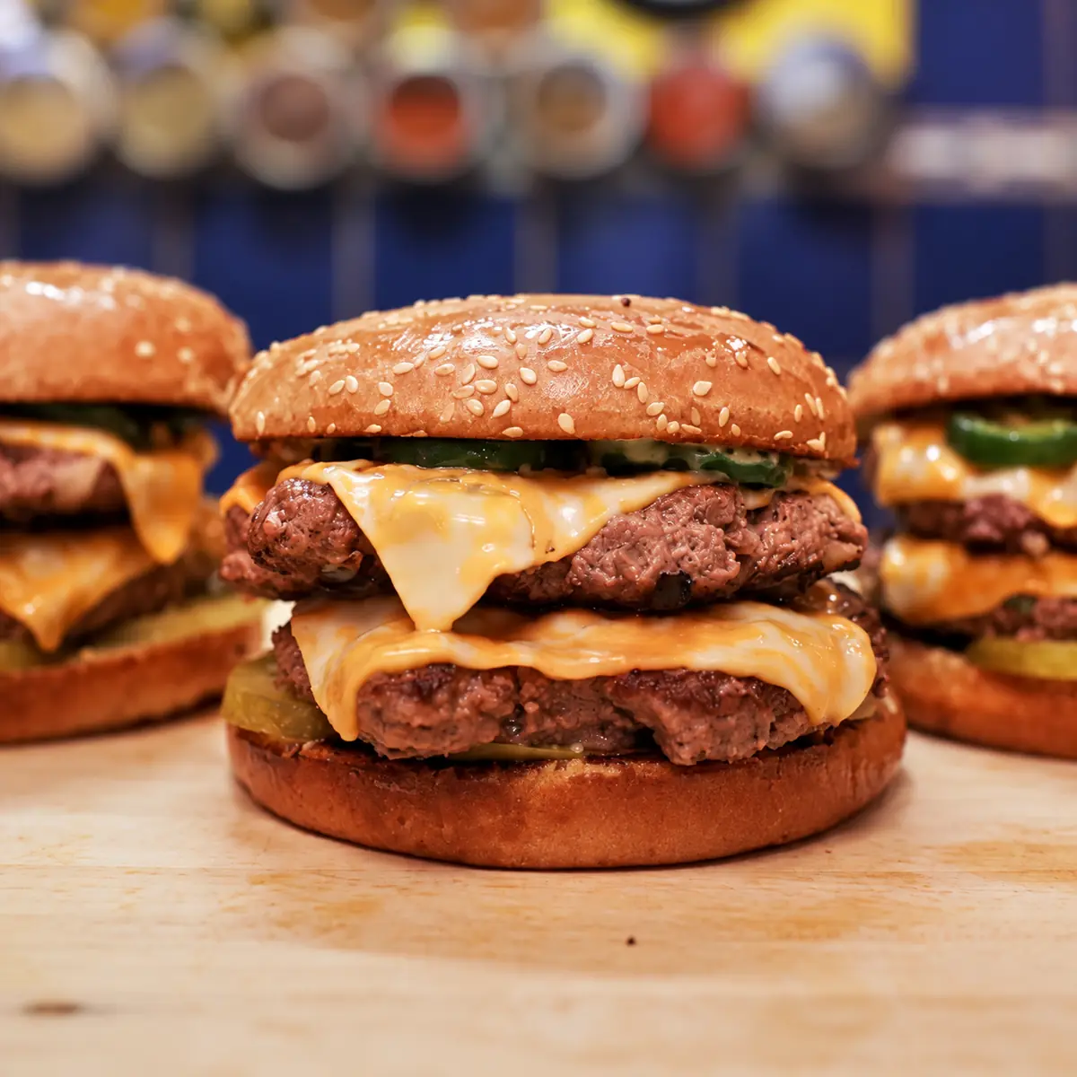 smash burger epice, plat fini